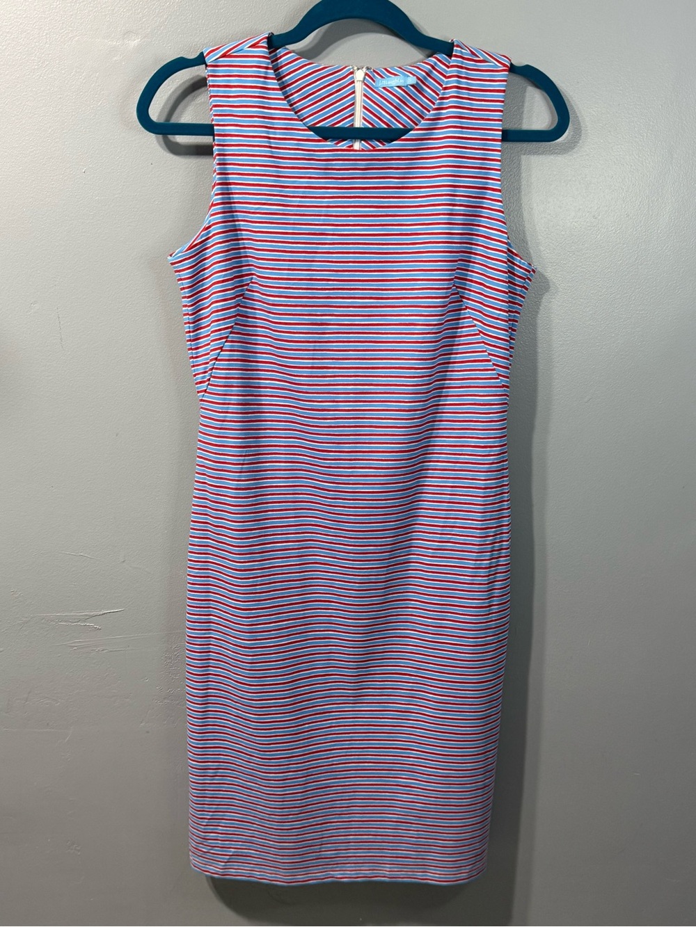 J. McLaughlin Red White and Blue Striped Catalina Cloth Dress Women’s Size Small